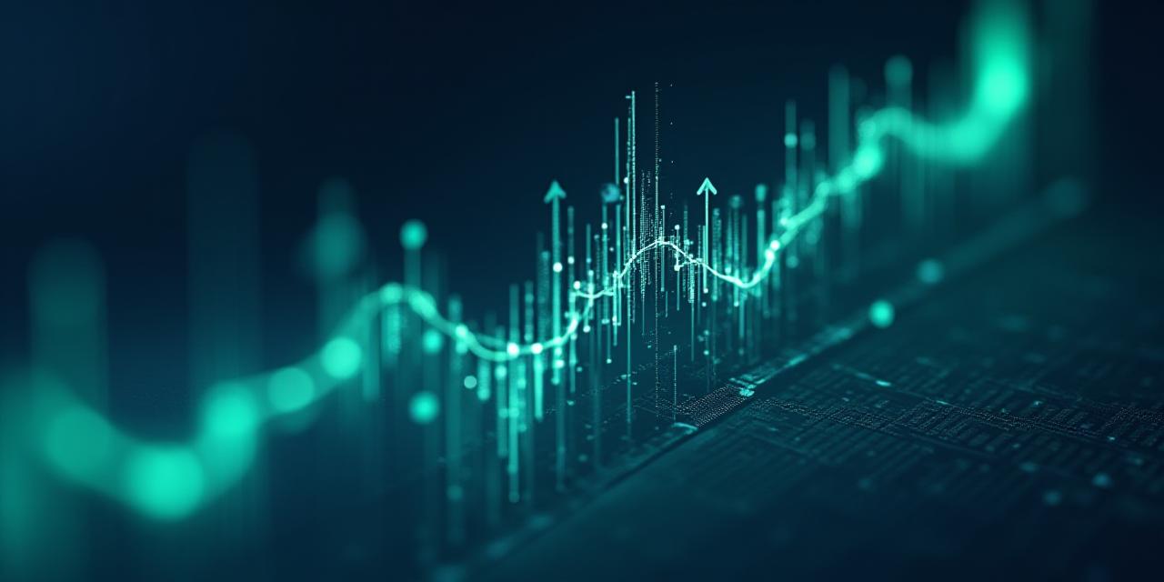 Abstrakte Darstellung von Marktschwankungen und strategischer Navigation